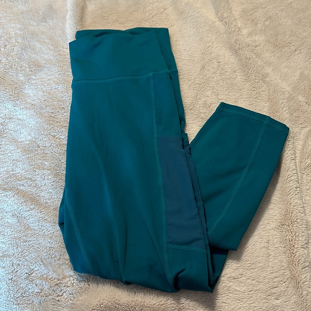 Fabletics Power Hold Crop Leggings Teal